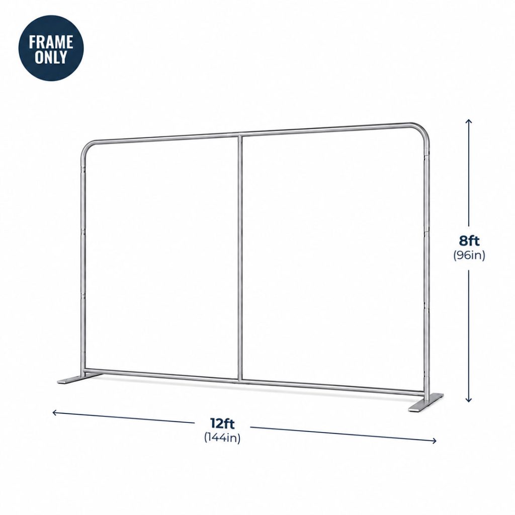 12ft Straight Tension Fabric Backdrop Frame – Frame Only